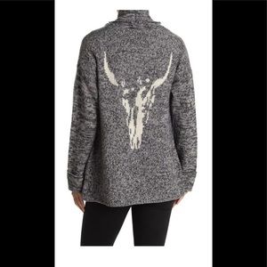 NWT Skull cashmere wool cashmere fringe long cardigan size S